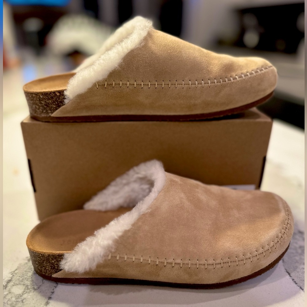 Jenni Kayne Shearling-Lined Moc Clog - Size 38